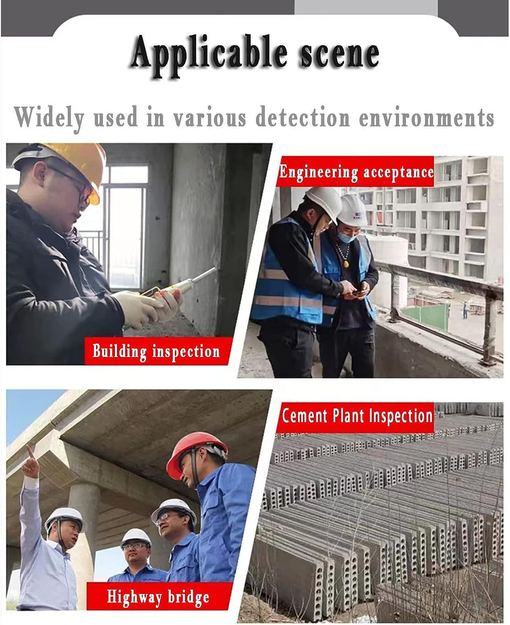 Concrete Rebound Hammer Tester, Resiliometer Test Meter Tool Within The Scope of 1450.38psi-8702.26psi (10-60Mpa) with Wireless Printer, Support Data Export and Voice Broadcast