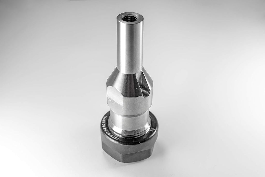 NXT-10017 Router Bit Spindle Adapter for Delta Rockwell 3HP Shapers | Includes 1/4' and 1/2' ER20 collets| No slip, Improved Life, Easy cutter extraction | Made in U.S.A