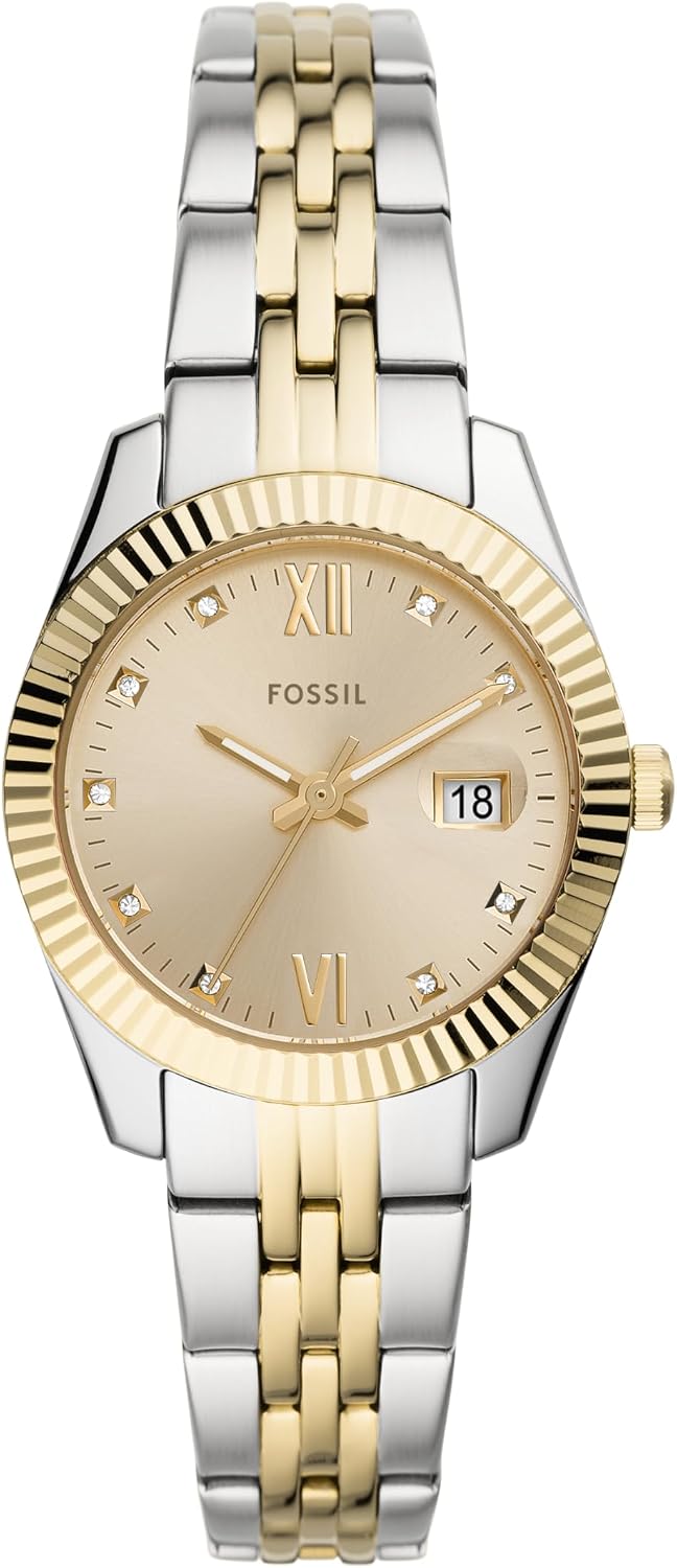 Fossil Women's Watch, Scarlette Quartz Stainless Steel Three-Hand Watch for Women