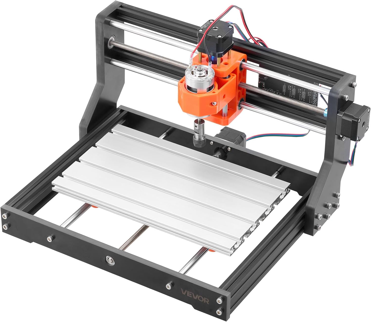VEVOR 3018 CNC Router Machine, 60W Spindle, 3-Axis Wood Engraving Milling Machine, with 300 x 180 x 40 mm Working Area, Aluminum Alloy Construction, Rotary Knob, for Wood Acrylic Carving Cutting