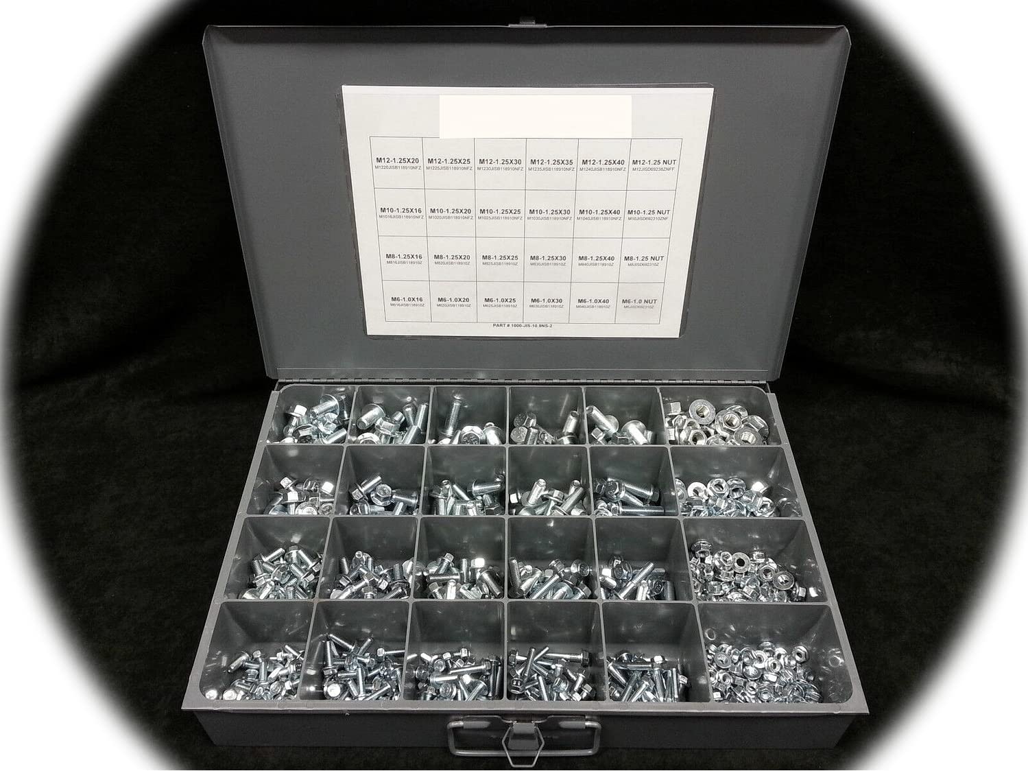 Metric J.I.S. Flange Nut & Bolt/Screw Assortment Kit M6, M8, M10 & M12 760 pcs Hardware Fastener Kit Set RV9475S