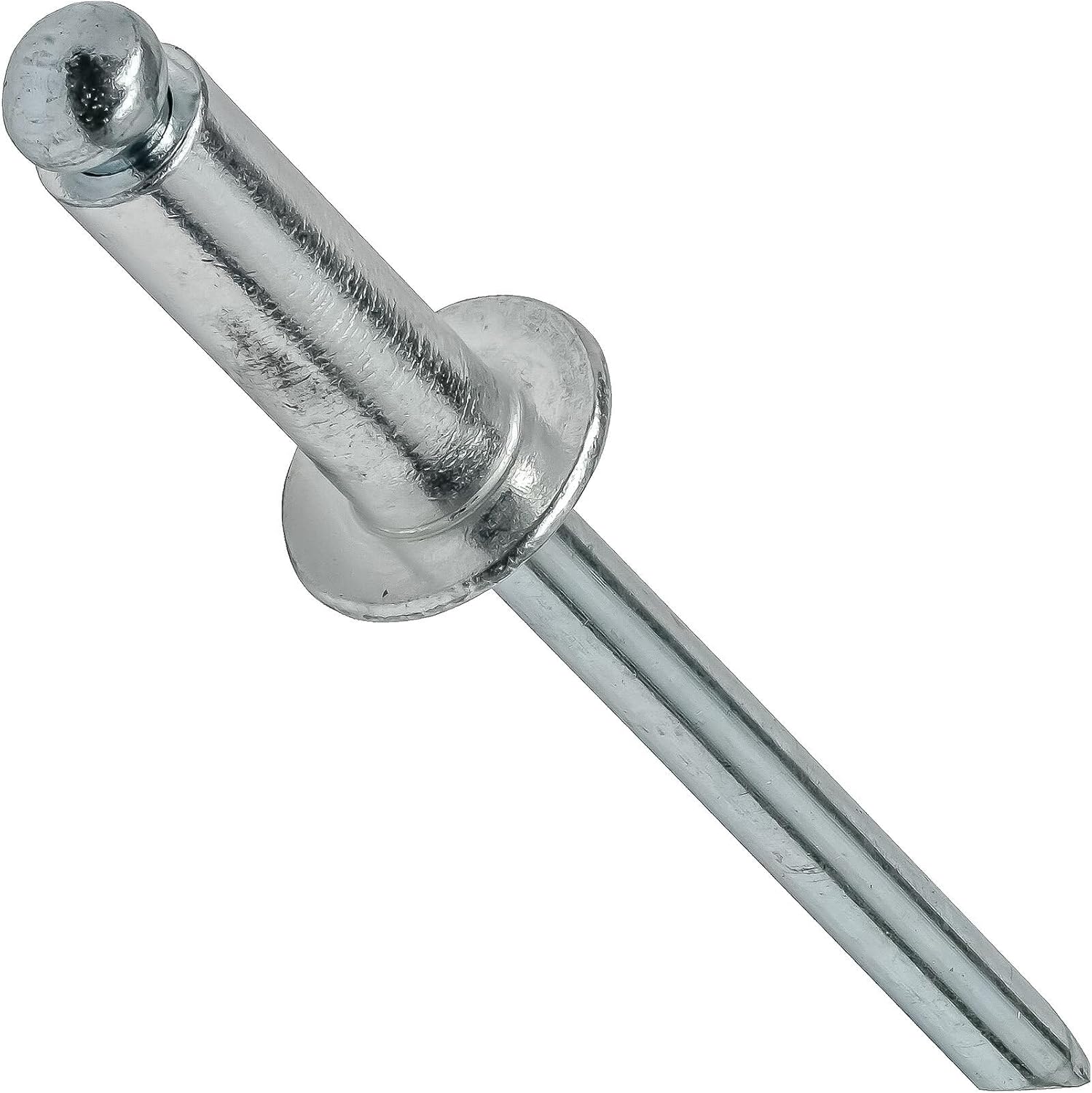Pop Rivets 3/16' x 1/4' Aluminum Body Steel Mandrel Dome Head Blind Qty 2500 Industrial Grade Hardware Fasteners DIY Home Repair Construction Use