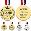 Custom Medals for Awards, Personalized Engraved Medals Bulk with Name Text, 1st 2nd 3rd Place Medal for School Family Sports Event Celebration Souvenirs, Competition Trophy Medal for Kids Adults