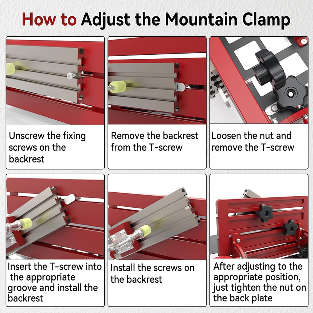 Adjustable Angler Joinery Sled, Precision Table Saw Route Engraving Slide Table Woodworking Coping Rail Suitable for Mortise Tenon Processing fits DIY Projects, Aluminum Alloy Material
