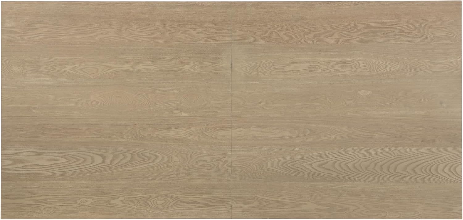 Christopher Knight Home Coadz 82 inch Wooden Dining Table, Modern Rectangular Kitchen Dinner Table for 6-8 People, Pedestal Wooden Dining Furniture for Kitchen Office Conference Room, Light Natural