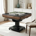 Foldable Ultra-Thin Automatic Mahjong Table with Wheels, Mahjong Table Set with American Chinese & Filipino Style 42mm Numbered Tiles (with Hard Table Cover)