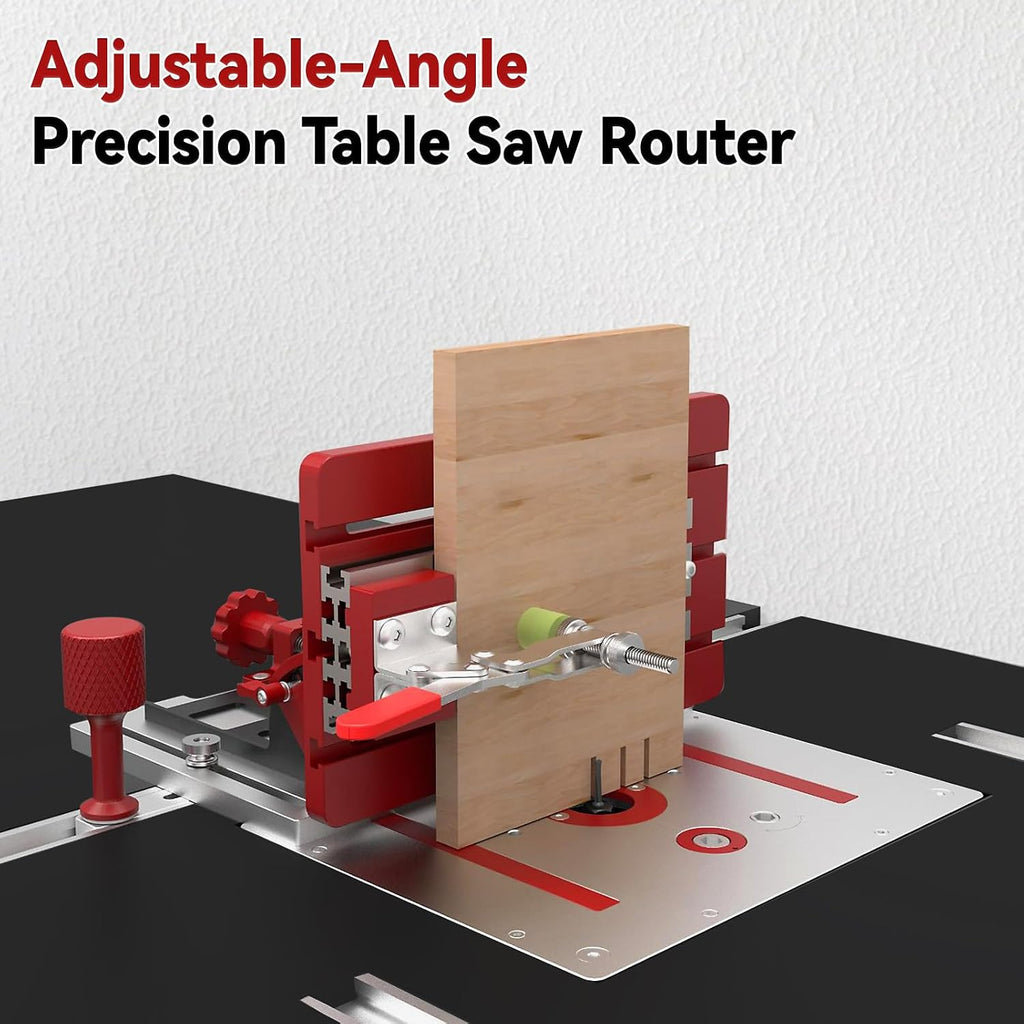 Joinery Sled for Table Saw, Adjustable Aluminum Alloy Table Saw Router Table Joinery Sled Coping Sled with Quick Clamps for DIY Woodworking Projects