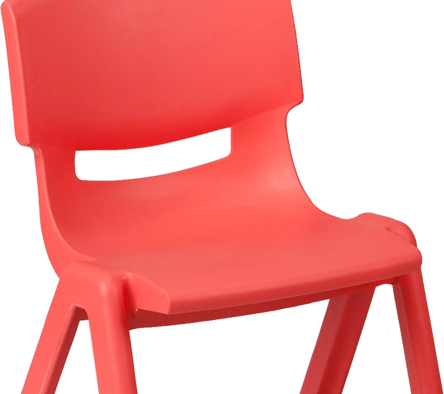 EMMA + OLIVER 23.625' W x 47.25' L Red Plastic Activity Table Set-6 Chairs