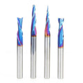 Amana Tool Spektra Extreme Tool Life Coated Solid Carbide General Purpose CNC Spiral Plunge and 3D Carving Router Bit Pack, AMS-272-K 4-Pc, 1/4 Inch Shank