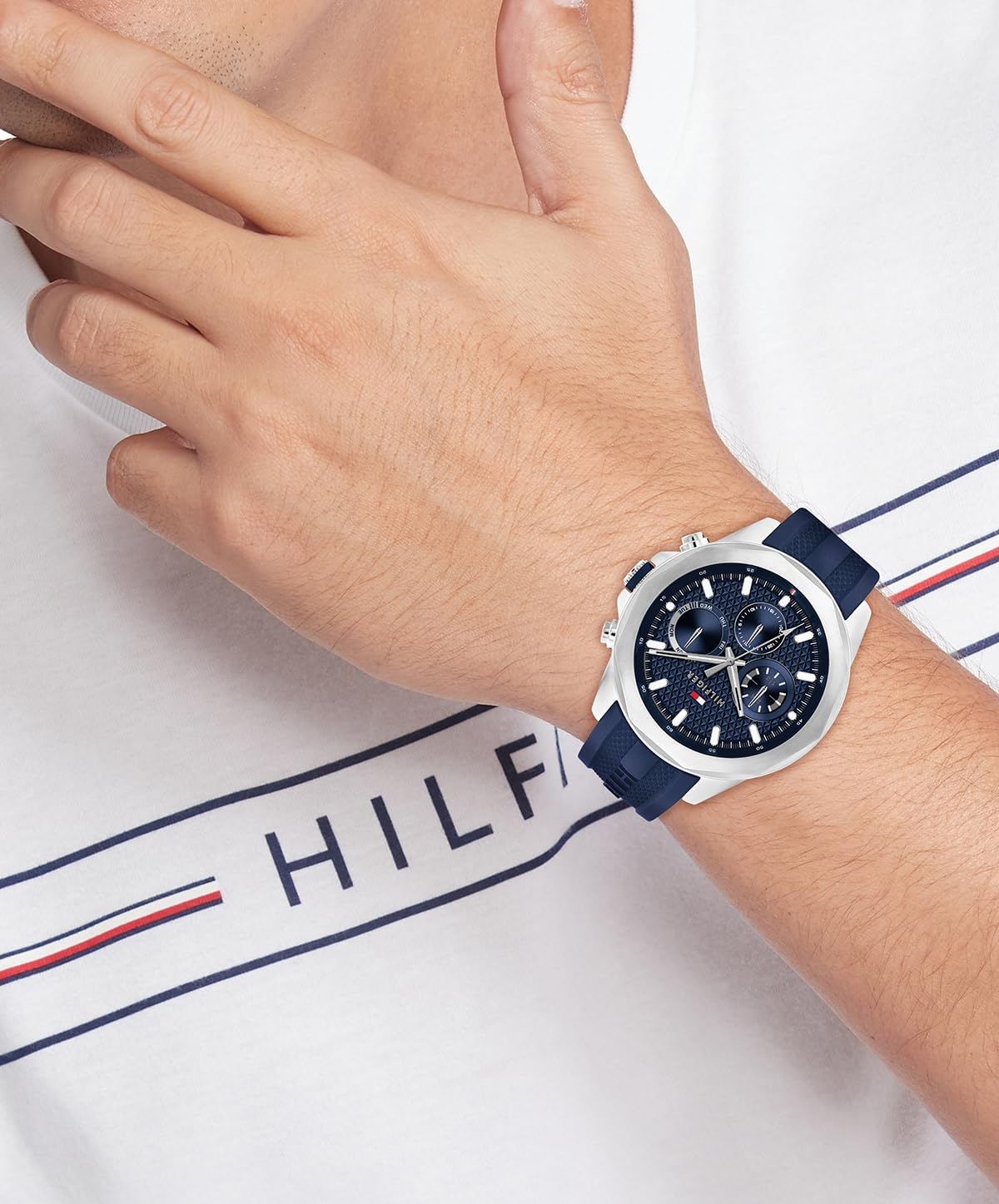 Tommy Hilfiger Men's Multifunction Quartz Watch – Stainless Steel Case, 5 ATM Water Resistant, Urban Style Timepiece, Gift for Him