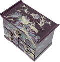 February Mountain Mother of Pearl Handcrafted Mother-of-Pearl Jewelry Box with Traditional Korean Design Mother's day Graduation Birthday Gifts for Women