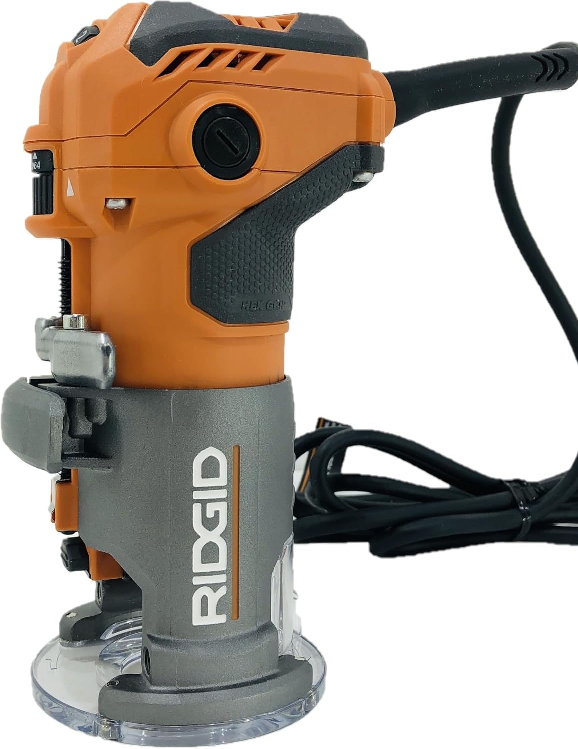 Ridgid 5.5 Amp Corded Compact Power Trim Router With Micro Adjust Dial R24012 (Renewed)