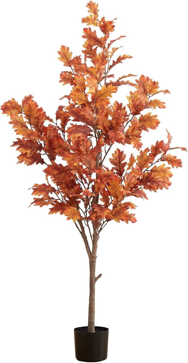 Nearly Natural 5ft. Autumn Oak Artificial Fall Tree