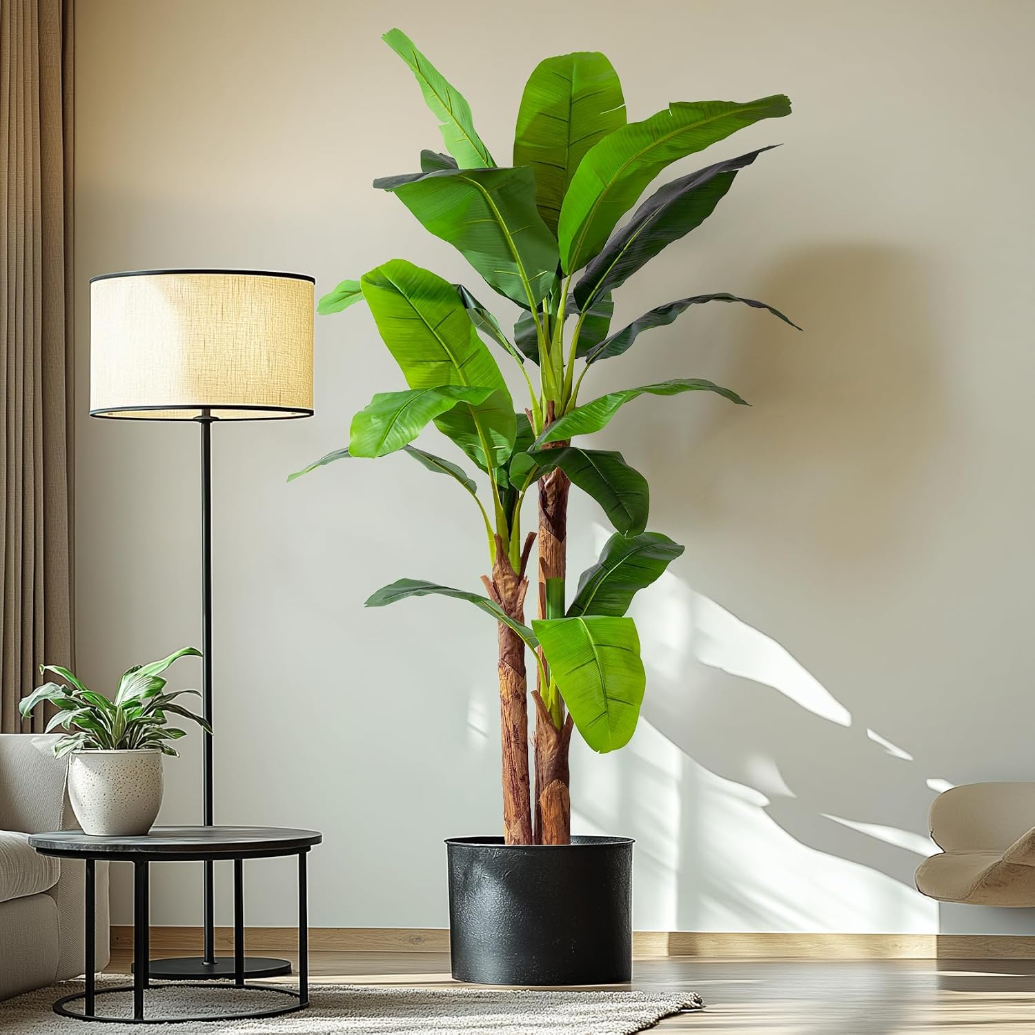 Erimda 7.2FT Artificial Banana Tree Tall Fake Banana Leaf Plant Faux Banana Silk Tree Faux Banana Leaves for Home Swimming Pool Indoor Outdoor Patio Tropical Decor