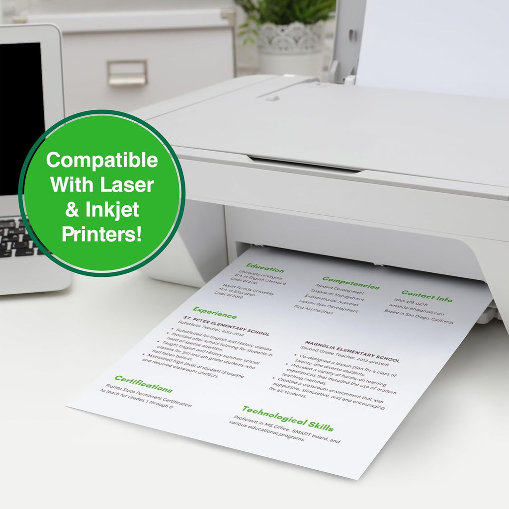 PrintWorks 100% Recycled Printer Paper 8.5' x 11' White - 20 lb Copy & Multipurpose Computer Paper - 2400 Sheets/Carton, 80 Cartons/Pallet, 192,000 Sheets - Made in the USA - 92 Bright (00018PAL)