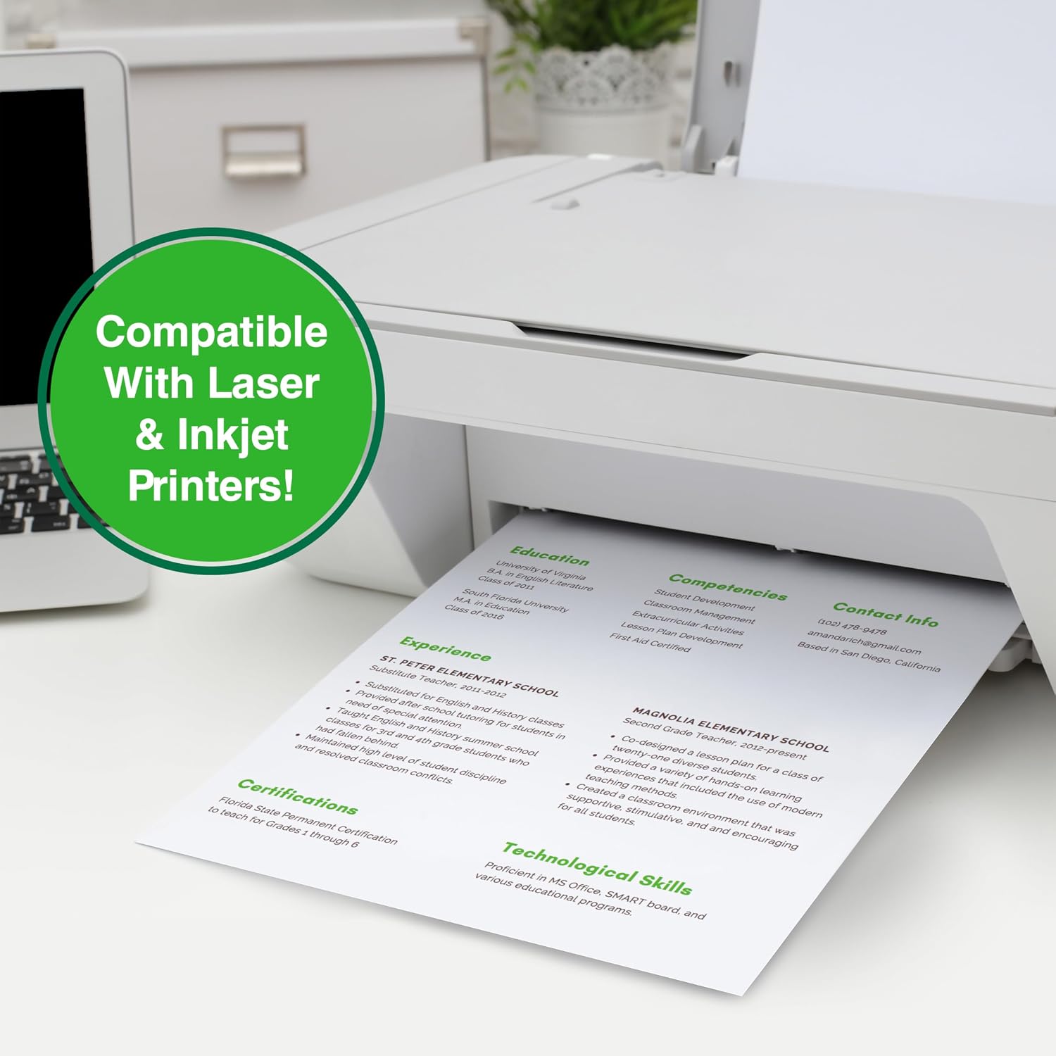 PrintWorks 100% Recycled Printer Paper 8.5' x 11' White - 20 lb Copy & Multipurpose Computer Paper - 2400 Sheets/Carton, 80 Cartons/Pallet, 192,000 Sheets - Made in the USA - 92 Bright (00018PAL)