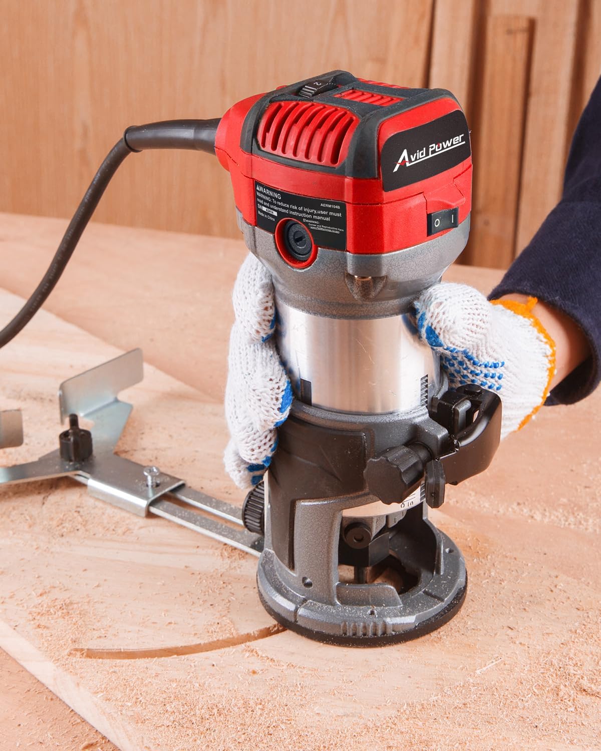AVID POWER 6.5 Amp 1.25 HP Compact Router Tools Kit Bundle with 8V Cordless Rotary Tool