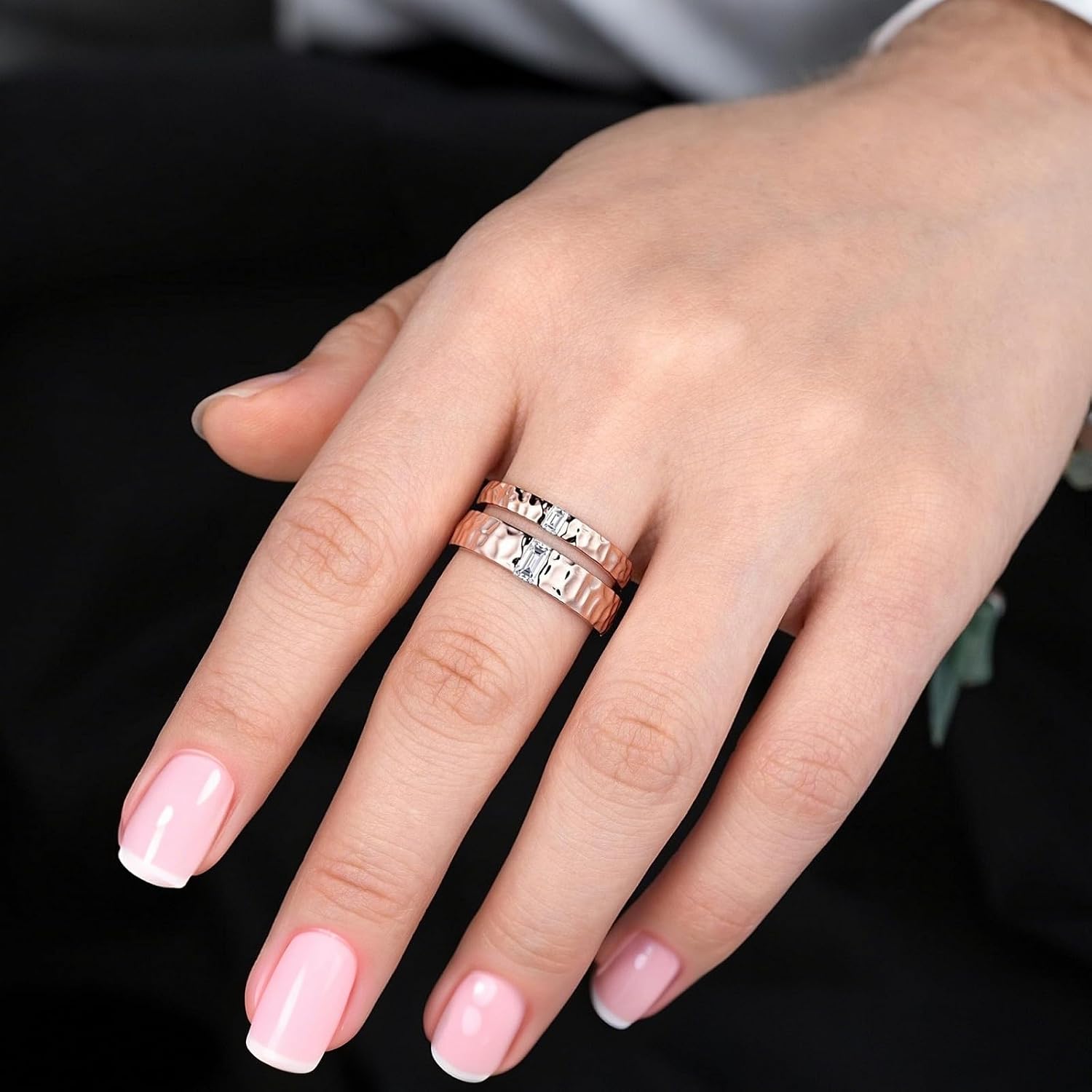 SISGEM Moissanite Couple Rings Set, 10K 14K 18K Solid Gold Moissanite Wedding Rings for Him And Her, Vintage Leaf/Branch Wedding Bands Matching Couple Rings Anniversary Jewelry Gift for Women And Men