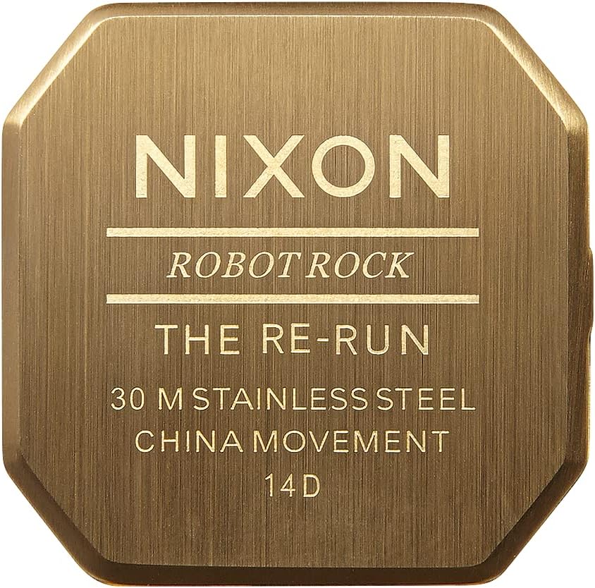 NIXON Re-Run A158-30m Water Resistant Men's Digital Fashion Watch (38.5mm Watch Face, 18mm-13mm Stainless Steel Band)