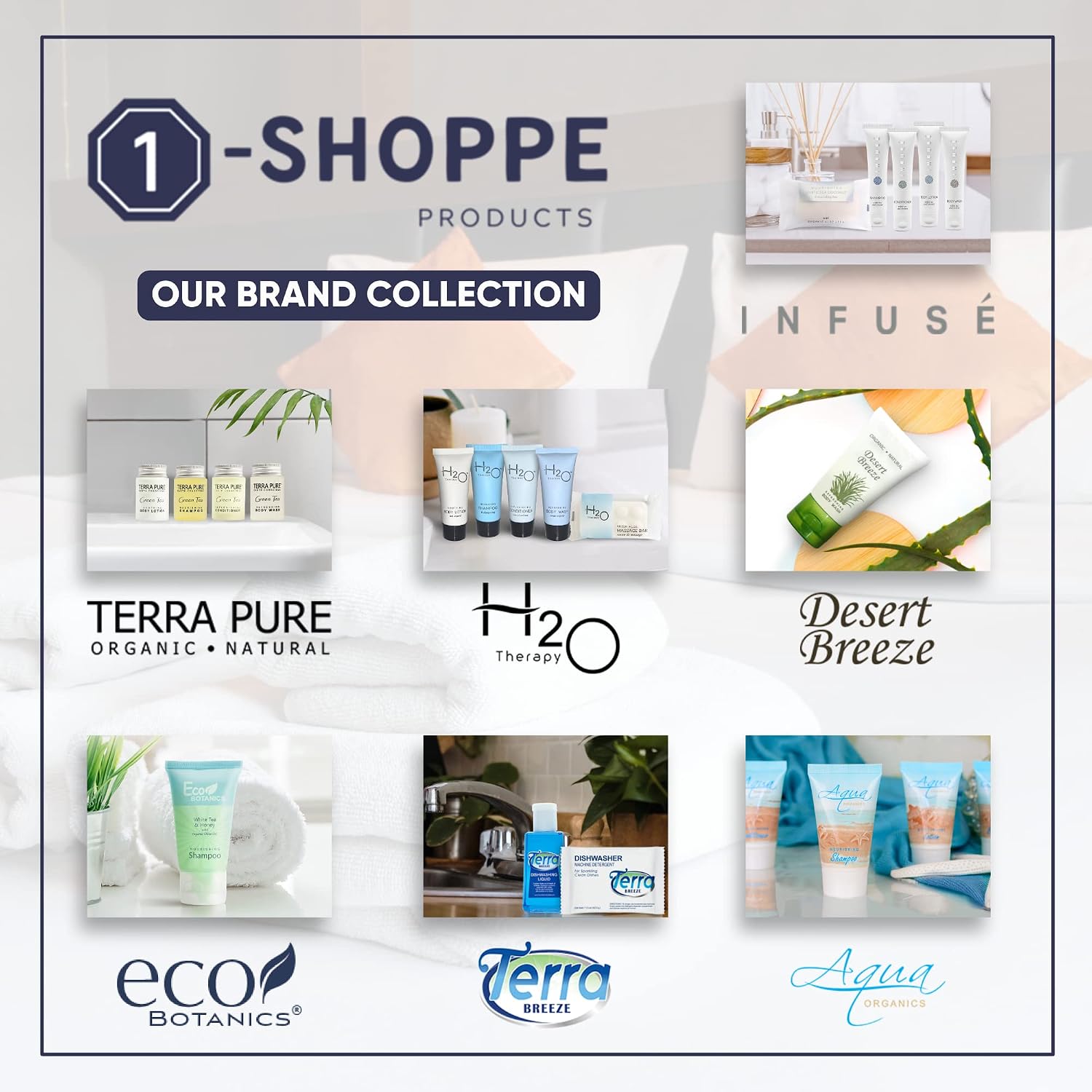 Eco Botanics Travel Size Hotel Shampoo 300 Count 0.85 oz Bottles Guest Amenities for Vacation Rentals and Short Term Rentals Paraben Free White Tea Scent Infused with Aloe Honey and Olive Oil