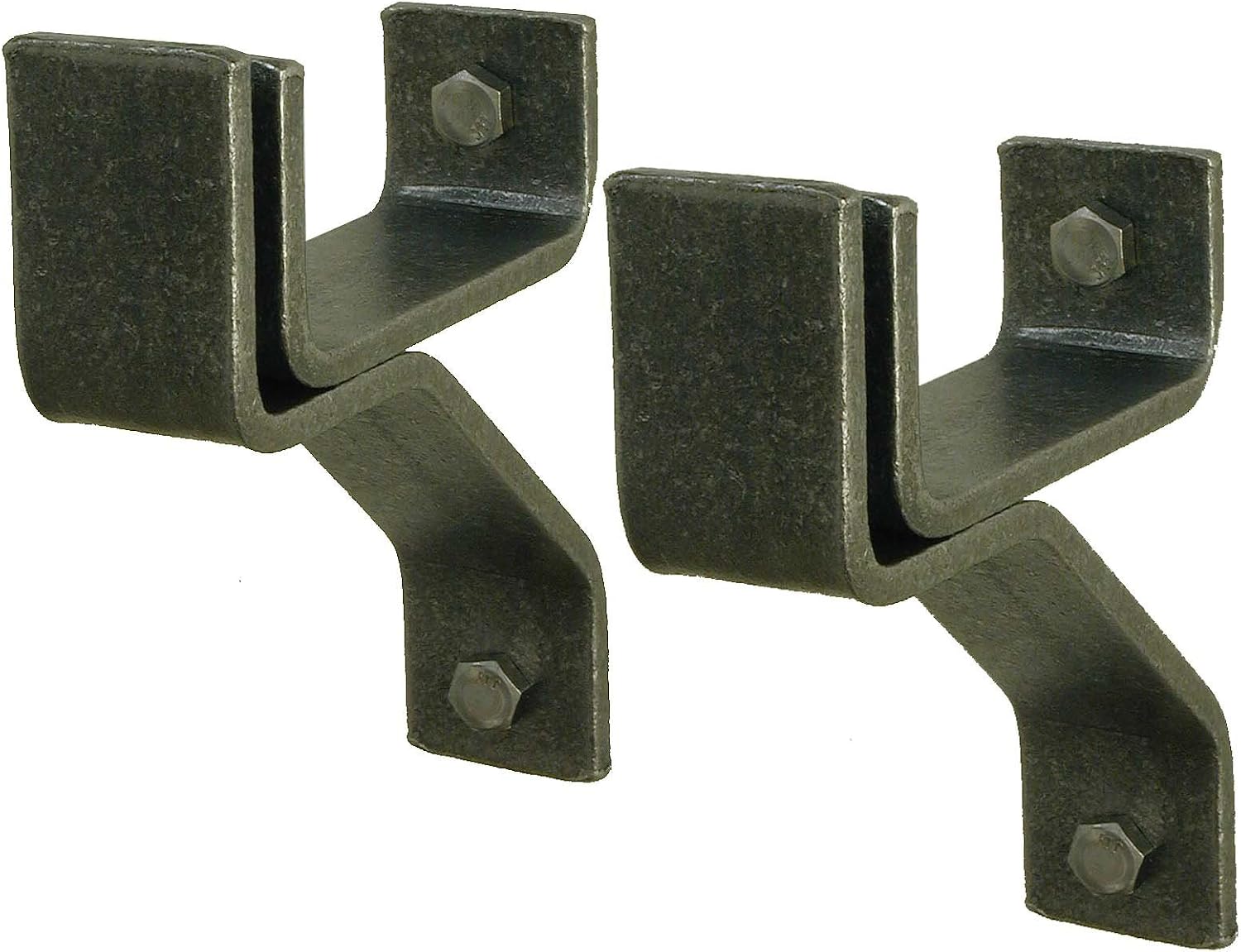 Enclume Premier 4-Inch Wall Bracket, Set of 2, Use with Enclume Rolled End Bar Pot Rack (sold separately), Hammered Steel