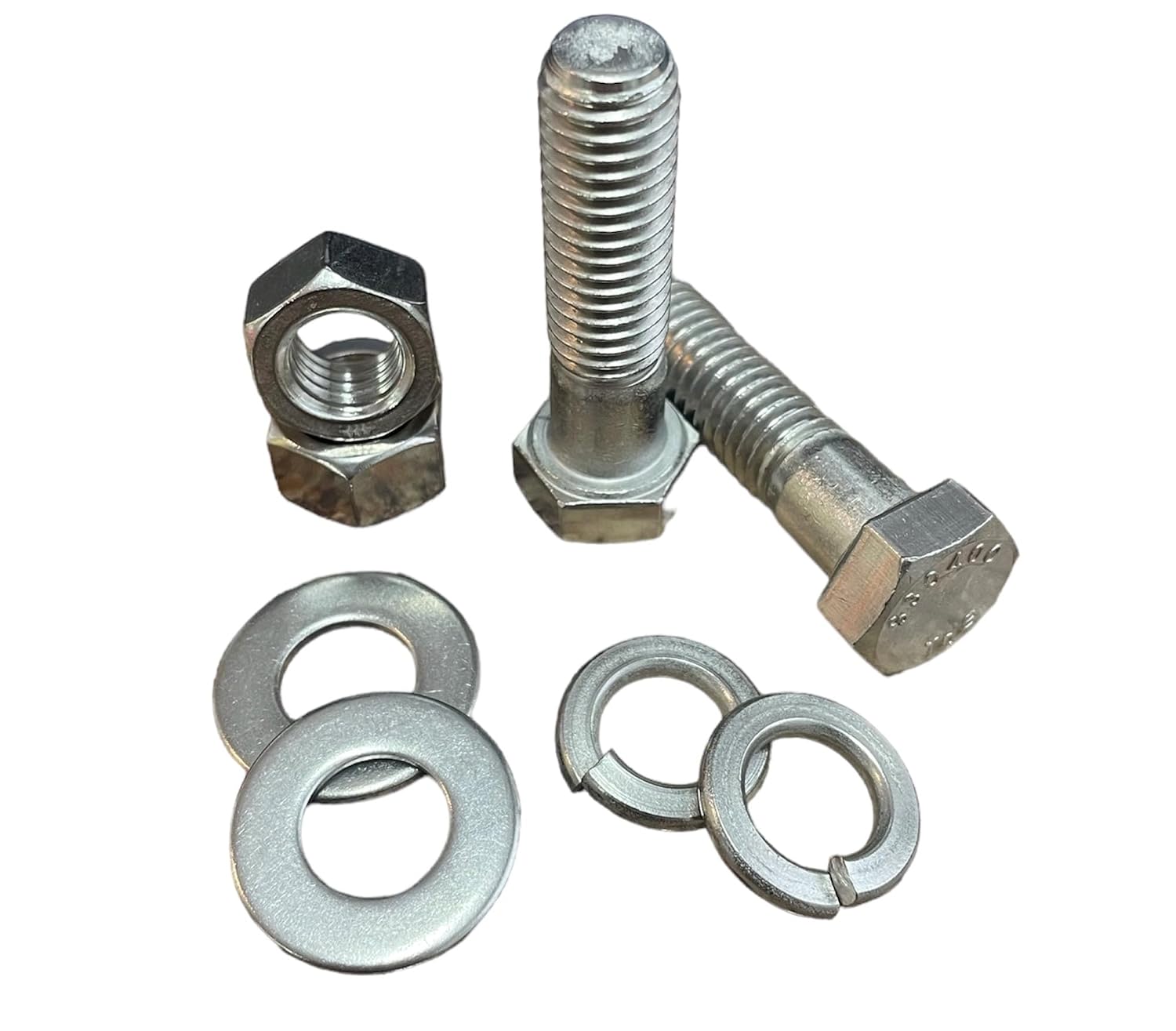 M&M Fasteners 2,510 Piece Stainless Steel 18-8 Coarse Thread Nut Bolt Hex Bolt & Washer Assortment Kit with 36-Compartment Metal Bolt Bin