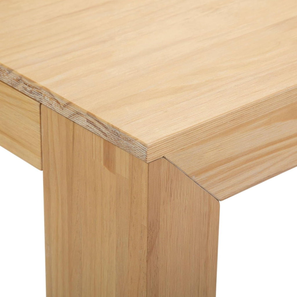 Plank+Beam 60 Inch Dining Table, Solid Wood Kitchen Table, Large Wooden Rectangular Dinner Table for Dining Room, Home Office, Living Room Furniture, Easy Assembly, Blonde Wirebrush