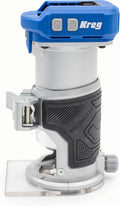 Kreg 20V Ionic Drive 1/4 Inch Trim Router - Cordless 20V for Woodworking - Micro-Adjustment Trim Tool - Dual LED Lights - Precise Electric Handheld Router - Bare Tool - KPTRT025A