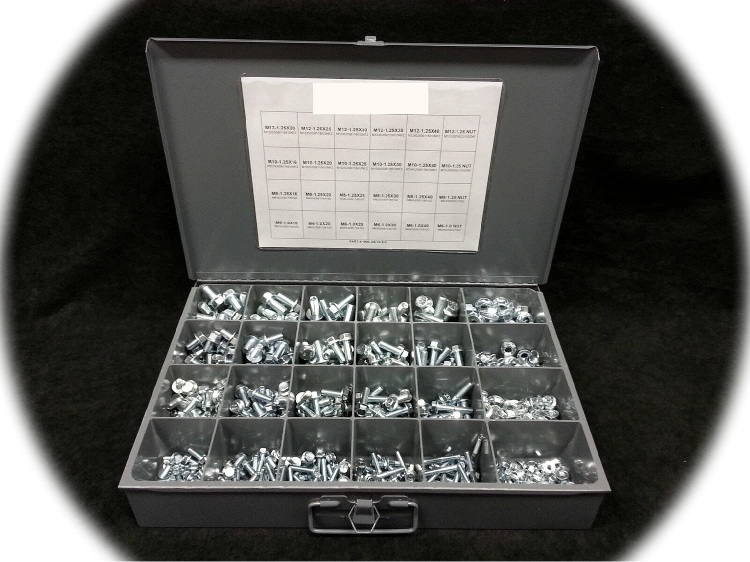Metric J.I.S. Flange Nut & Bolt/Screw Assortment Kit M6, M8, M10 & M12 760 pcs Hardware Fastener Kit Set RV9504S