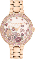 Coach Chelsea Women's 2H Quartz Watch - 36mm Stainless Steel Bracelet - Crystal-Set Bezel with Floral Design - Premium Fashion Timepiece - Gift for Her