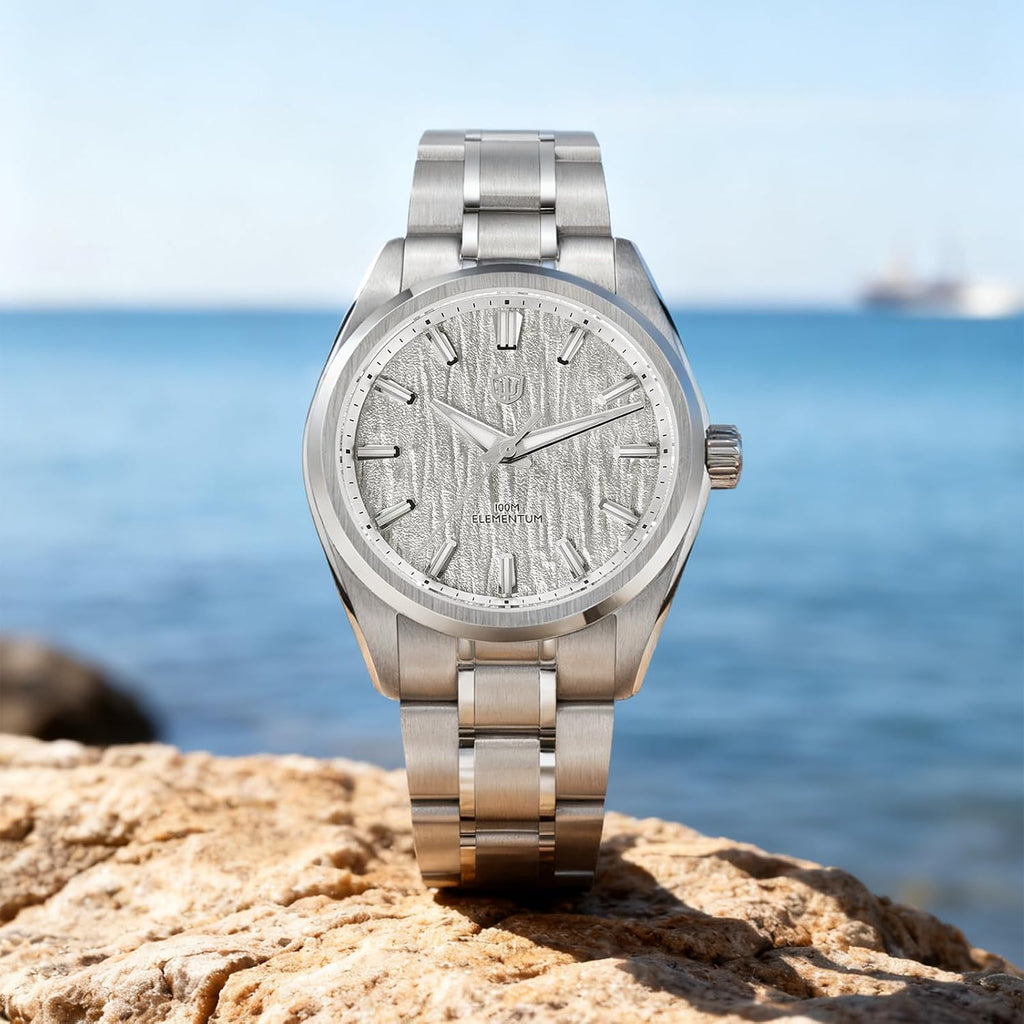 watchdives WD0003C Elementum Original Design Men Watch VH31 Sweep Second Quartz Watch 36mm Sapphire Crystal Luxury Wristwatch 100m Waterproof