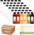 BAKHUK 3024pcs 16oz Empty Plastic Juice Bottles with Caps, Plastic Water Bottles with lids, Reusable Clear Bulk Beverage Containers for Juice, Milk and Other Beverages