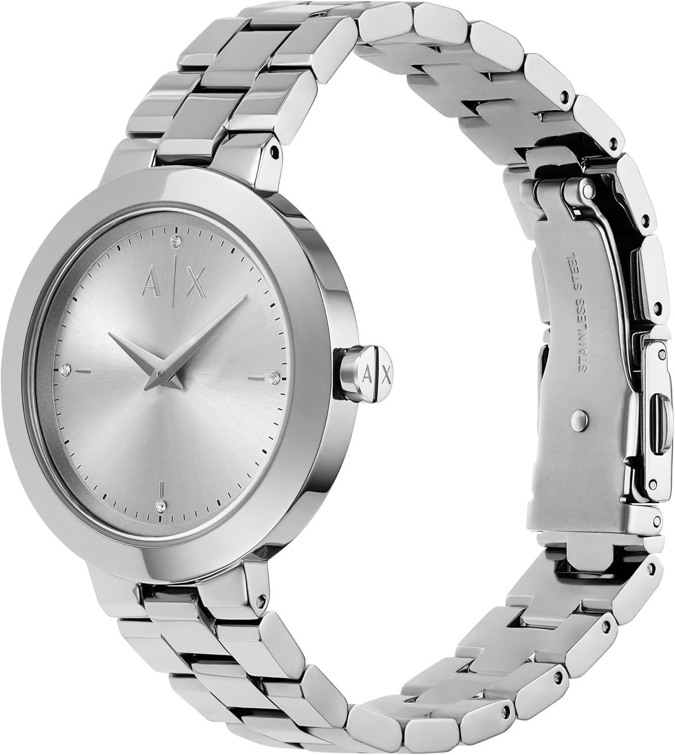 Armani Exchange A|X Women's Watch, Two-Hand Stainless Steel Watch for Women