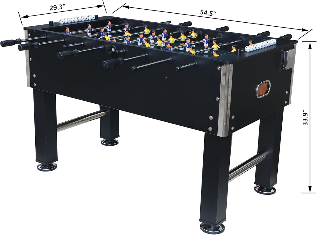 55'' Soccer Table, Large Size Foosball Game Table for Adult, Football Table with Cup Hloders & Sturdy Leg for Game Rooms & Parties