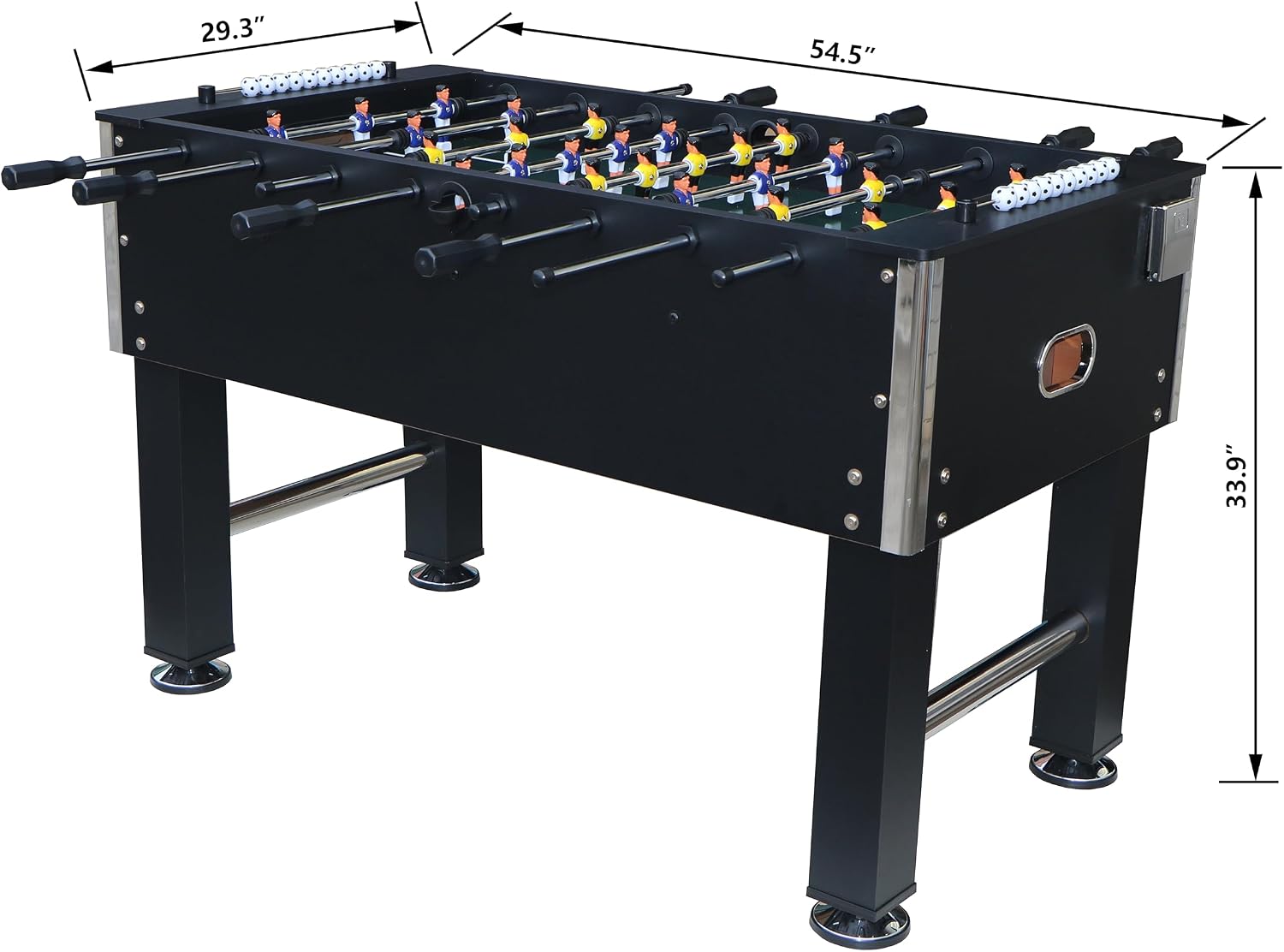 55'' Soccer Table, Large Size Foosball Game Table for Adult, Football Table with Cup Hloders & Sturdy Leg for Game Rooms & Parties
