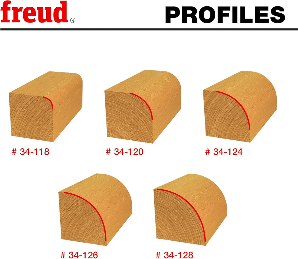Freud 89-152 6 Piece Round Over/Beading Bit Set (1/2-inch Shank)