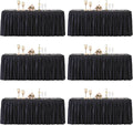 6 Packs Black Tableclothes for 8 Foot Rectangle Tables, Wrinkle Free Fitted Table Cloth 8ft Stretch Table Cover with Skirt for Parties Weddings Birthday Banquet Baby Shower