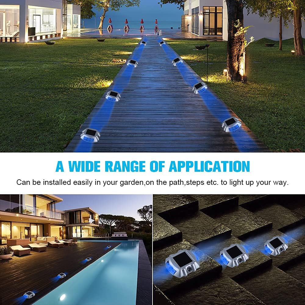 VOLISUN 16 Pack, Solar Driveway Dock Deck Lights