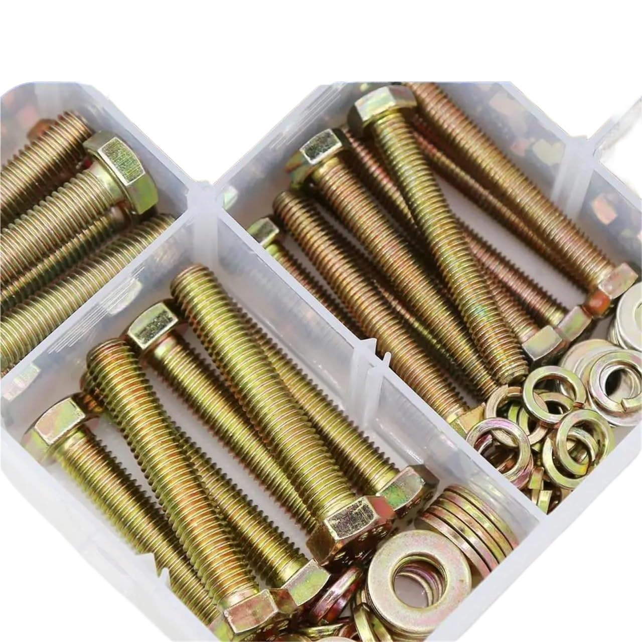 Set Screw Assortment Kit 584PCS Grade 8. Alloy Steel Hex Heavy Duty Bolt Kit with Nuts, Screws, Washers for Homeowners,DIYers,Mechanics,Industrial Workers