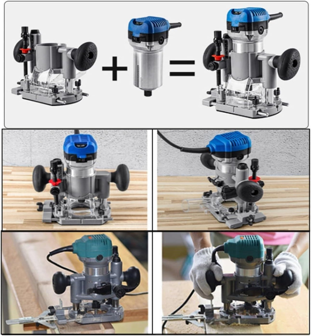 Measurement Tools Compact Plunge Router Milling Trimming Machine Base Electric Trimming Machine Tool Diameter 65mm Carpenter Woodworking Tool Portable