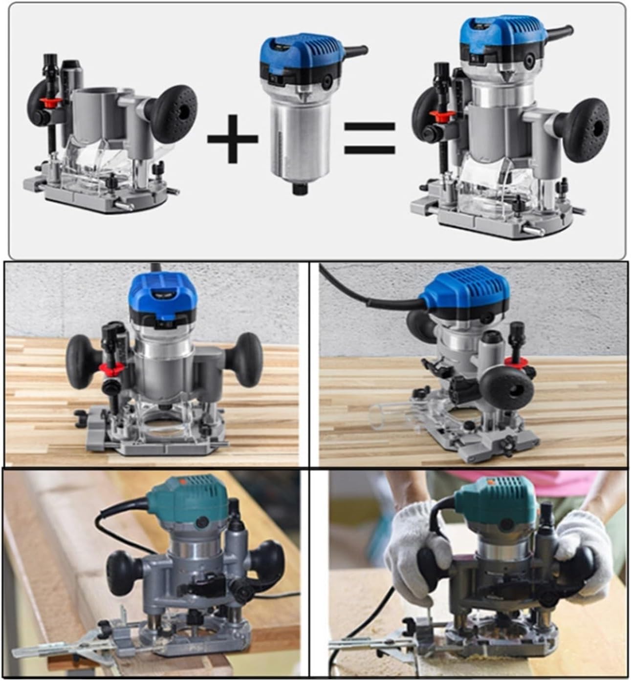 Measurement Tools Compact Plunge Router Milling Trimming Machine Base Electric Trimming Machine Tool Diameter 65mm Carpenter Woodworking Tool Portable