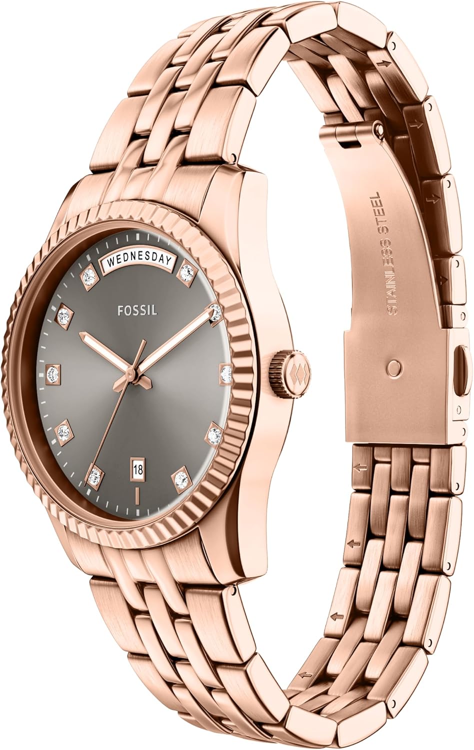 Fossil Women's Watch, Scarlette Quartz Stainless Steel Three-Hand Watch for Women