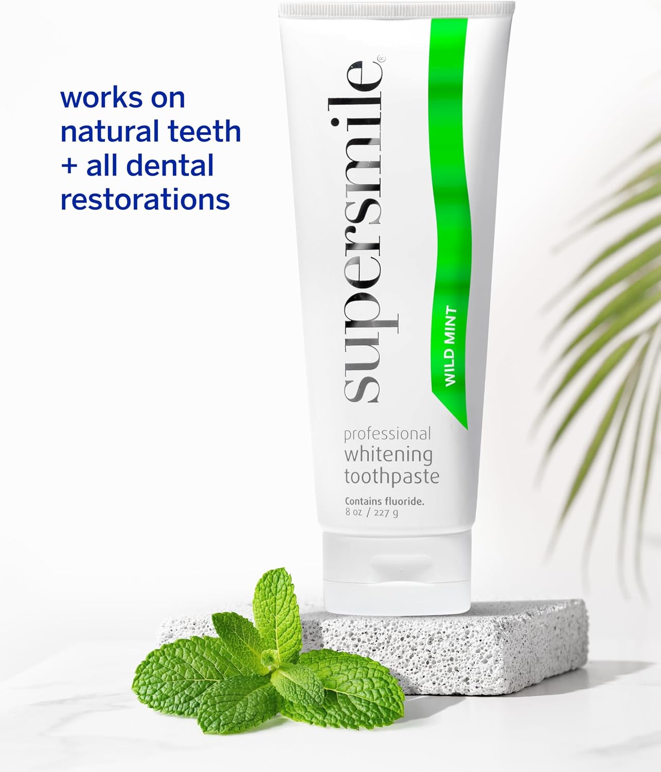 Supersmile Whitening Toothpaste - Wild Mint Flavor - Pack of 2-8oz Tubes