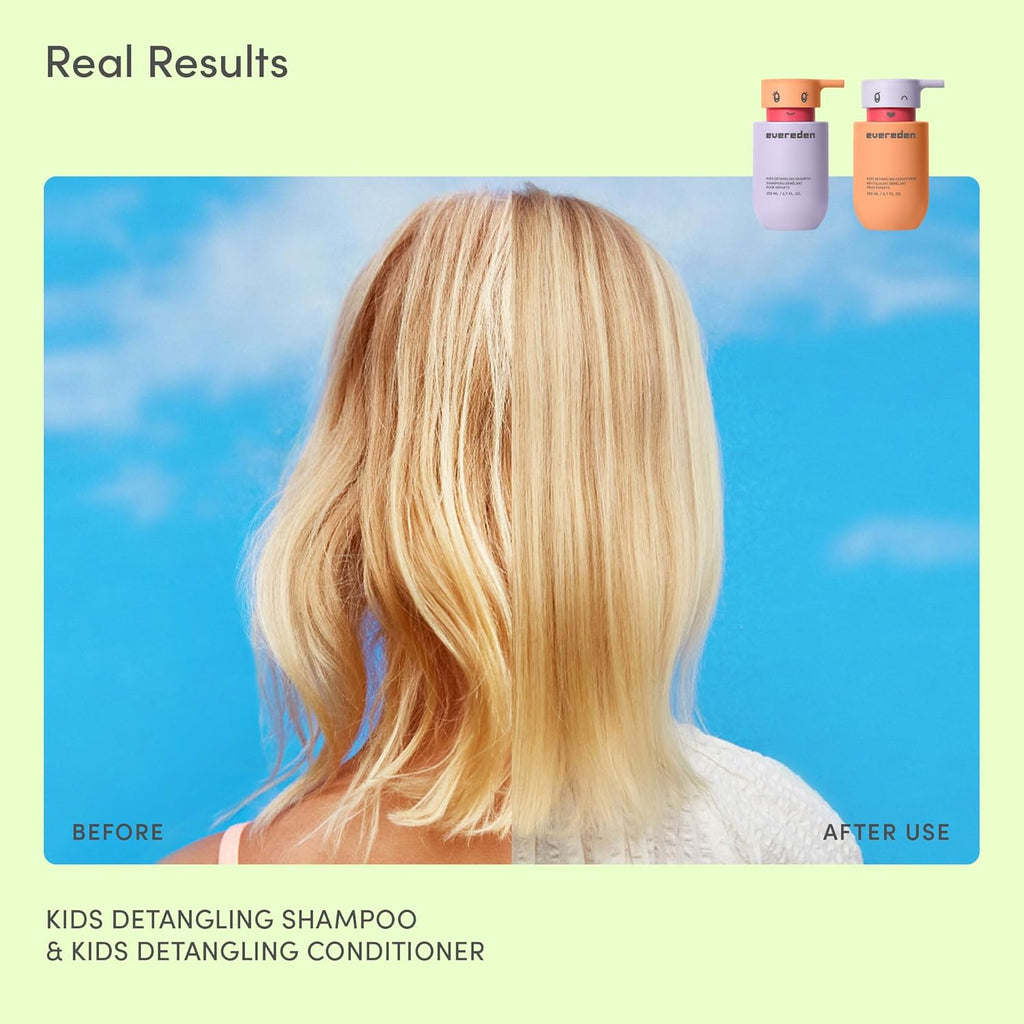 Evereden Kids Conditioner Detangler, 6.7 fl oz. | Children's Haircare | Non-toxic Conditioning for Silky Smooth Hair (Pack of 4)