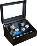 Watch Winder for Automatic Watches, Automatic Watches with Watches Storages, Automatic Watch Winder with Blue Backlight and Foam Pad, 4 Rotation Modes Rotating Watch Box