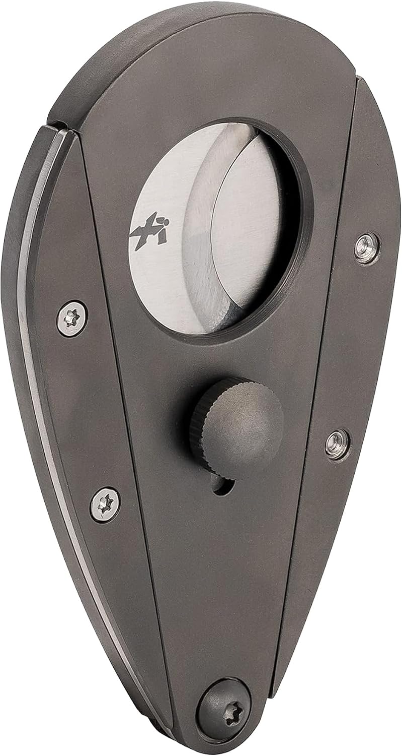XIKAR Xi3 Cigar Cutter – Precision Double Guillotine Cigar Cutter with 440C Stainless Steel Blades – Rockwell C Rated for 54 to 60 Ring Gauge Cigars – Premium Travel Cigar Accessories