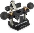 StewMac Plunge Router Base, Compact Plunge Router Attachment for Rotary Tools, Micro Depth Stop, LED Light Bar, Dust Nozzle Port, For Inlays Saddle Slots and Fret Slot Cleaning