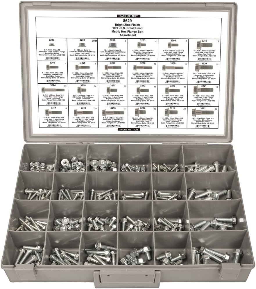 Disco Automotive 8629 Metric Hex Flange Bolt Assortment