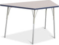 Jonti-Craft Berries 6443JCA112 Trapezoid Activity Tables, A-Height (24'-31' Adjustable Height), 30' x 60', Gray/Navy/Gray