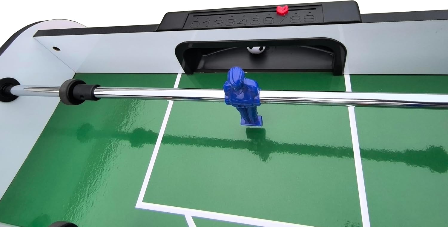 48'' Soccer Table, Large Size Foosball Game Table for Adult, Football Table with Cup Hloders & Sturdy Leg for Game Rooms & Parties, Red